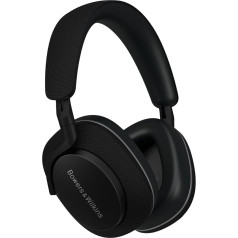 Bowers & Wilkins PX7 S2e trokšņu slāpēšanas bezvadu austiņas austiņām pāri ausīm Qualcomm aptX™ Adaptīvā un ātrā uzlāde, 30 stundu atskaņošana, seši iebūvēti mikrofoni, kokogles melna krāsa