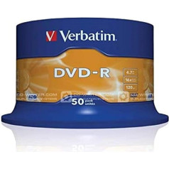 Verbatim 43548 DVD-R 4,7GB 50vnt Spin.SR SIL. 16x, sidabrinis