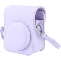 Aizsargvāciņš Fuji Instax Mini 12 kamerai, Mini 12 kameras PU futrālis ar regulējamu plecu siksnu, Iris Purple