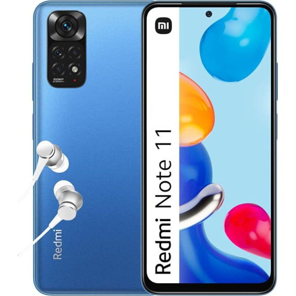 Xiaomi Redmi Note 11 viedtālrunis 128 GB, 4 GB RAM, Dual SIM, Twilight Blue