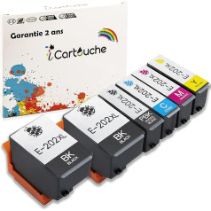 icartouche tintes kasetnes saderīgas ar Epson 202XL 202 XL Kiwi (2BK 1PBK 1C 1M 1Y) priekš Epson Expression Premium XP-6000 XP-6005 XP-6100 XP-6105