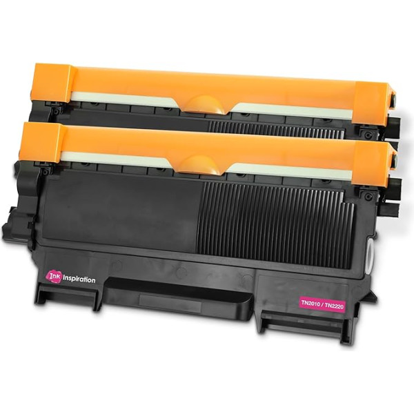 Rašalas Inspiration TN2220 Kompatibel für MFC-7360N Schwarz als Ersatz für Toner TN-2220 TN2010 für Brother FAX-2840 FAX-2940 DCP-7055 DCP-7055W HL-2135W HL-2250DN MFC-7460DN | 2er-Pack