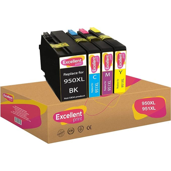 Excellent Print 950XL 951XL 950 XL 951 XL saderīgas tintes kasetnes priekš HP Officejet Pro 8100 8600 8600 8630 251dw