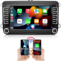 [2GB + 64GB] CAMECHO Android 13 Wireless Carplay/Android auto radio Golf 5 6 Sagita Jetta, 7 collu skārienjūtīgais ekrāns ar GPS WiFi Bluetooth Bluetooth USB FM RDS EQ + AHD atpakaļgaitas kamera