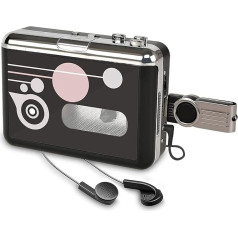 Rybozen Cassette Player Standalone Portable Digital USB Audio Music Cassette to MP3 Converter with OTG No PC Required In USB Flash Drive