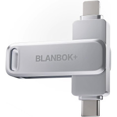 BLANBOK+ MFi Certified 128 GB USB Flash Drive, Memory Stick для телефона/планшета/андроида/ноутбука/ПК