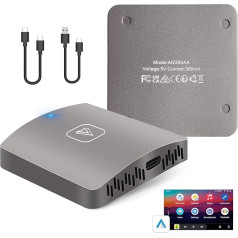 Podofo Android auto bezvadu adapteris, bezvadu Android auto dongle oriģinālajam vadu USB autoradio automašīnām Pārveidot vadu uz bezvadu Android auto