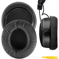 Geekria Performance Protein-Leder-Ersatz-Ohrpolster Kompatibel mit DT770 DT790 DT797 DT880 DT990 PRO T5P T70 T70 T70P T90 MMX300 Kopfhörer-Ohrpolster, Headset-Ohrpolster (Schwarz/Extra dick)