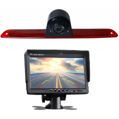 Newbee EU Store HD krāsu aizmugures skata kamera oriģinālam 3. bremžu lukturim uz jumta malas ar 7,0 collu monitoru atpakaļgaitas video sistēma Mercedes Benz Transporter Sprinter W906 1500 2500 / VW Crafter