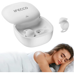 IFECCO austiņas miega Bluetooth 5.3 - Mini In-Ear mīkstās miega austiņas trokšņu bloķēšanai, neredzamas miega austiņas sānu gulētājiem, bezvadu austiņas miegam, sportam, treniņiem, jogai