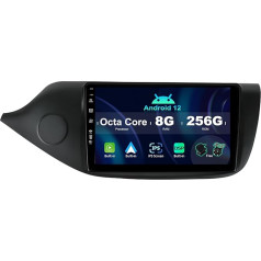 SXAUTO ¦8G+256G ¦ Android 12 IPS Auto Radio priekš Kia CEE'd CEED JD (2012-2018) - Iebūvēts Carplay/Android Car/DSP - LED kamera + MIC - DAB stūres kontrole Fast Boot 360-CAM WiFi - 2 DIN 9 collas