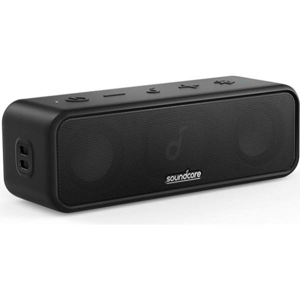 Anker Soundcore 3 Bluetooth atskaņotājs, ar stereo skaņu, audio atskaņotājs ar titāna membrānu, PartyCast, BassUp, 24 stundu akumulators, IPX7 Wasserschutz, individuāls ekvalaizers(vispārējs)