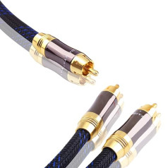 KUYIOHIFI -Subwoofer RCA Y Cable Audio Cable 1 RCA to 2 RCA (1 M)