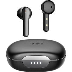 Bluetooth austiņas, Tribit jaunākās Bluetooth 5.2 ar 4 mikrofoniem CVC8.0 aptX HiFi austiņas trokšņainiem zvaniem, 32 stundu USB-C ātrās uzlādes korpuss, skārienjūtīgie sensori, daļēji iekšējās austiņas bezvadu, FlyBuds C2