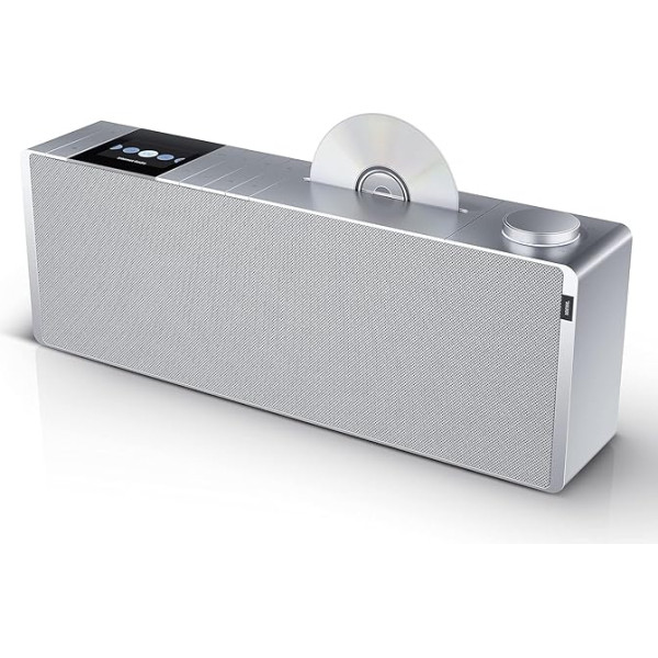 LOEWE klang s3 gaiši pelēks, stereo radio ar CD atskaņotāju, 120 W, DAB, DAB+, FM, Amazon Music, Spotify Connect, Deezer, Bluetooth, USB, interneta radio, digitālais radio, WLAN radio, ar lietotni