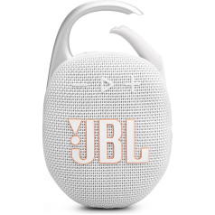 JBL Clip 5 pelēkā krāsā - pārnēsājams Bluetooth skaļrunis Pro Sound, dziļi basi un atskaņošanas laika palielināšanas funkcija - ūdens un putekļu izturīgs - 12 stundu darbības laiks