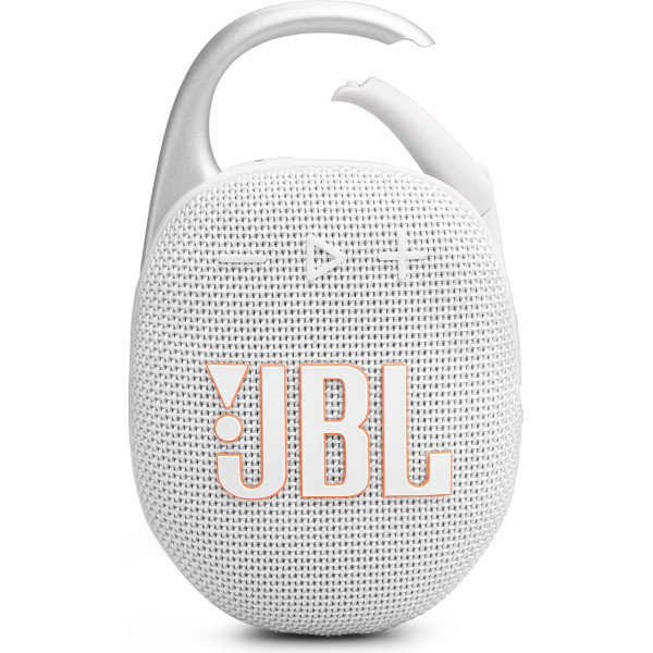 JBL Clip 5 pelēkā krāsā - pārnēsājams Bluetooth skaļrunis Pro Sound, dziļi basi un atskaņošanas laika palielināšanas funkcija - ūdens un putekļu izturīgs - 12 stundu darbības laiks