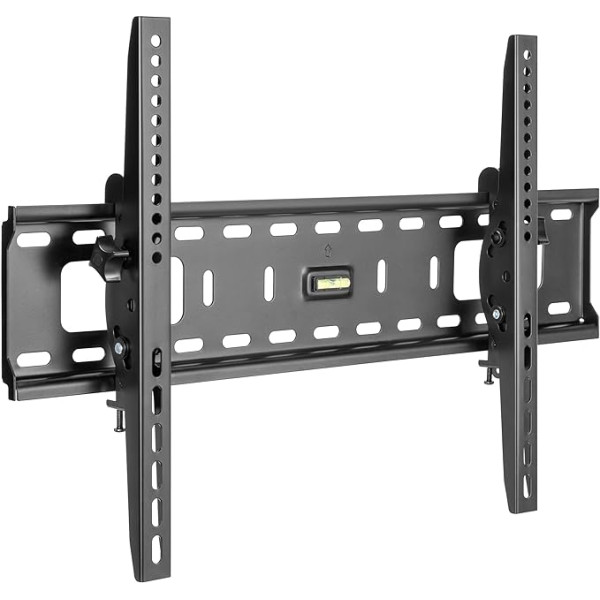 CondoMounts Tilting TV Bracket No Swivel Metal Rivets for TV Mount Holds 132 lbs Includes 6 Elephant Anchors (1/4) and Washer Sets with 1 Diamond Drill Black