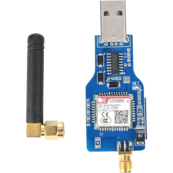 Četru joslu četru frekvenču SIM 800C-GSM/GPRS 850/900/1800/1900MHz USB uz GSM sērijas modulis DC 5V ar Bluetooth funkciju