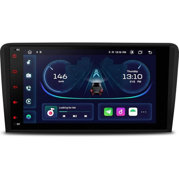 XTRONS 8 collu Android 10.0 auto radio ar skārienjūtīgo ekrānu Quad Core 2GB RAM 16GB ROM Multimediju atskaņotājs ar DSP Full RCA izeju 4G WiFi Bluetooth DAB OBD2 TPMS mūzikas straumēšana Audi A3 S3 RS3