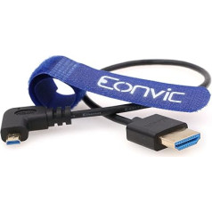 Eonvic Micro HDMI to HDMI Cable, 8K@60Hz Supports Ethernet, 1080p HD Flexible Cable for HDSLR Cameras, TV, PC, Laptop, Macbook, Monitors