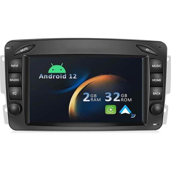 YUNTX Android 12 Auto radio priekš Benz G klases W463 C W203 CLK W209/C209-[Integrated CarPlay/Android Car/GPS]-IPS 2.5D Touchscreen Free Camera DAB/Steering Wheel Control/MirrorLink/Bluetooth 5.0