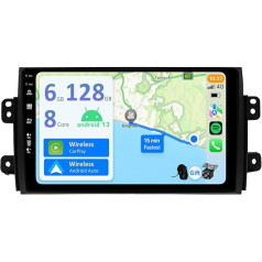 YUNTX [6GB + 128GB] Android 12 auto radio Suzuki SX4 2006-2016/Fiat Sedici 2005-2014-[Integrēts CarPlay/Android Car/DSP/GPS]-9 collu IPS 2.5D kamera + MIC-DAB/Mirror Link/Bluetooth 5.0/360 kamera