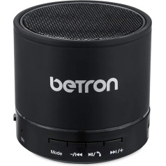 Betron KBS08 Bluetooth-Lautsprecher, kabeli, traģisks, Mini, melns, melns