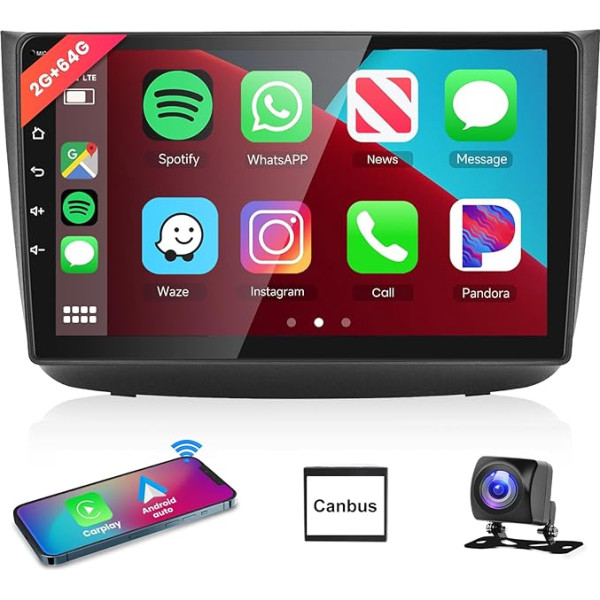 Podofo Carplay Autoradio für Mercedes-Benz Viano 2004-2011/Vito 2010-2015, 10.1