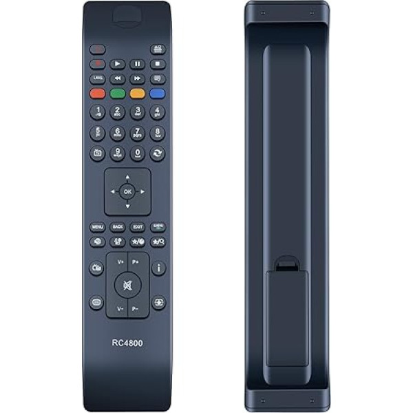 RC4800 Universal-TV-Fernbedienung, Ersatz für JVC Hitachi Polaroid Bush Telefunken Acer Medion Mitsai Vestel 4740S D49F283N3C VOX 32783 32883 P24LED13 P32LED14 P40LED13