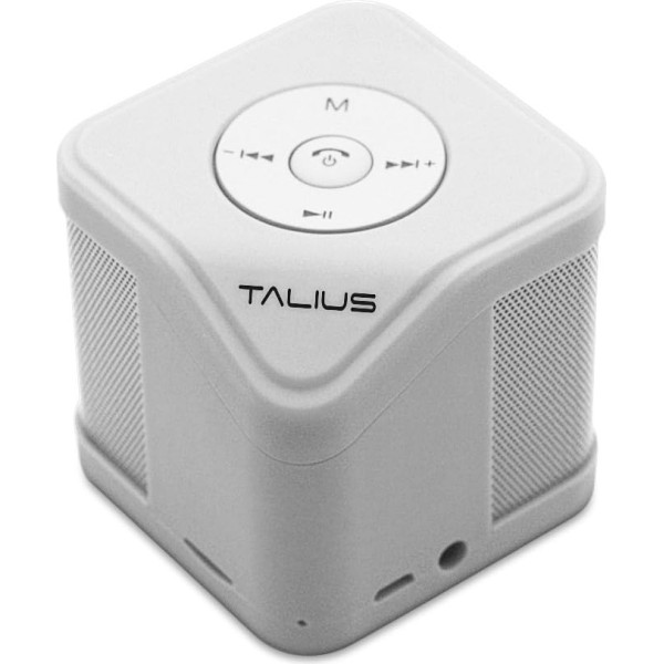 Talius Cube Bluetooth 3.0 atskaņotājs, SD-Karte, AUX-Eingang, UKW, Freisprecheinrichtung, Weiß