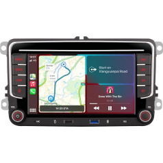 YZKONG Auto radio, saderīgs ar VW Passat Golf MK5 Jetta Caddy EOS Tiguan ar Wireless Carplay Android Car IPS Touchscreen Auto Radio, AM/FM RDS Radio, BT, Dual USB port