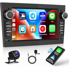 Hikity Android auto radio ar navigācijas sistēmu Opel Astra Antara Vectra Corsa Vivaro ar 7 collu ekrānu Bezvadu Carplay Android auto skārienjutīgais ekrāns Bluetooth ar HiFi FM RDS Reversing