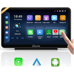 2024 CARPURIDE W701 Plus, 3-in-1 CarPlay & Android Car & Android 12 sistēma ar 2 + 32 GB, 7 collu HD CarPlay ekrāns automašīnai, Google Play lejupielādes lietotne Netflix, Bluetooth, spoguļsaite, GPS, FM, Siri