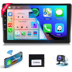 【8 Kern 2+64G】 Hodozzy Carplay Autoradio für FIAT Panda 2003-2012, 9 Zoll Touchscreen Android Autoradio mit Android Auto/WiFi/GPS/RDS/FM/Bluetooth/USB+Rückfahrkamera