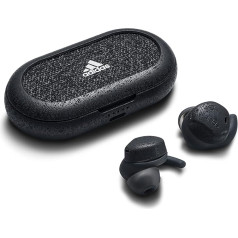 adidas FWD-02 sporta bezvadu Bluetooth austiņas, skriešanas austiņas, IPX5 klases, izturīgas pret sviedriem un ūdeni, 25 stundu atskaņošanas laiks, nakts pelēkas krāsas