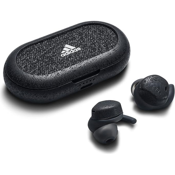 adidas FWD-02 sporta bezvadu Bluetooth austiņas, skriešanas austiņas, IPX5 klases, izturīgas pret sviedriem un ūdeni, 25 stundu atskaņošanas laiks, nakts pelēkas krāsas