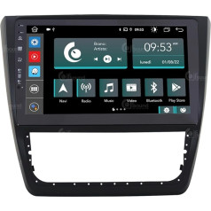 Personalizēts auto radio Skoda Yeti 2014 ar manuālo gaisa kondicionieri Android GPS Bluetooth Bluetooth WiFi USB DAB+ skārienjūtīgais ekrāns 10 collu 8Core Carplay Android auto
