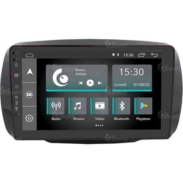 Personalisiertes Autoradio für Smart serienmäßig mit Tom-Tom-Navigator Android GPS GPS Bluetooth WiFi USB DAB+ Touchscreen 9