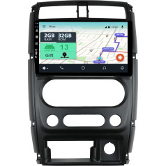 YUNTX [2GB + 32GB] Android 12 auto radio ar satelītnavigāciju Suzuki Jimny (2007-2015-9 collu skārienjūtīgais ekrāns, bezmaksas kamera DAB/GPS/Stūres rata vadība/MirrorLink/Bluetooth 5.0/WiFi/USB/4G/CarPlay