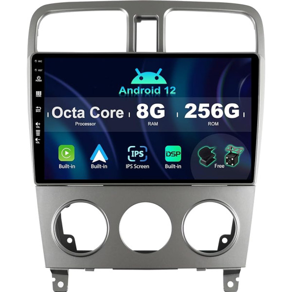 SXAUTO ¦8G+256G ¦ Android 12 IPS auto radio Subaru Forester (2004-2008) - Iebūvēts Carplay/Android Car/DSP - LED kamera + MIC - DAB stūres kontrole Fast Boot 360-CAM WiFi -2 DIN 9 collas