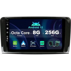 SXAUTO ¦ 8G + 256G ¦ Android 12 IPS auto radio Benz GL ML klasei W164 X164 ML350 ML350 ML450 ML500 GL320 GL450 - Iebūvēts Carplay/Android Car/DSP - Kamera + MIC - DAB SWC Fast-Boot 360-CAM - 2 Din 9 collas