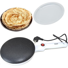 Crepes Maker,650 Watt,Anti-Haft,Crêpe-Maker-Cordless für hauchdünne Crêpes,Teflon-Antihaftbeschichtung