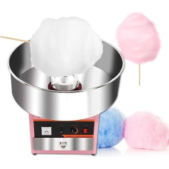 Commercial Electric Cotton Candy Machine, Electric Cotton Candy Machine, Cotton Candy Machine with Stainless Steel Bowl, Music, Perfect for Family Celebrations (European Standard