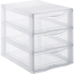 Sundis Orgamix Mini uzglabāšanas tornis plastmasas, caurspīdīgs, L24,5 x l.18,5 x H25,5cm