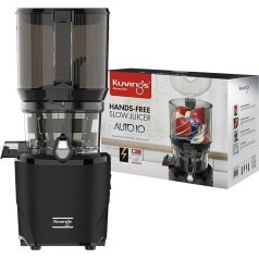 Kuvings AUTO10 Juicer - Easy Care Slow Juicer with 3L Capacity and 200W Motor Ideal for Fruit, Vegetables and Smoothies (Matt Black)