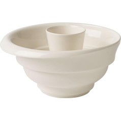 Villeroy und Boch Clever Baking Gugelhupf Backform, 25 cm, Premium Porzellan, Weiß