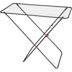 WENKO Solo Champion Clothes Airer with 11 m Drying Length, Space Saving for Small Living Spaces, 103 x 87 x 54 cm, Black