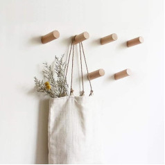 HomeDo Wall Hook Rack, Wall Mounting Wooden Clothes Hooks, Decorative Wooden Hooks, Vintage Single Organiser, Hat Hook, Hat Hanger, Towel Holder