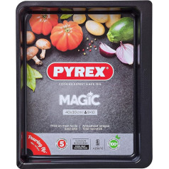 Pyrex 4937639 Magic Backform, Rostfreier Edelstahl, Schwarz